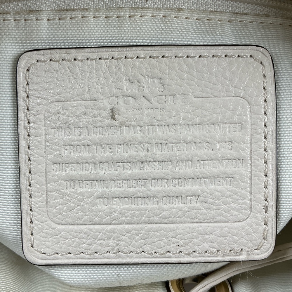 Coach Mini Billie Ivory Cream Gold Leather Backpack‎ Bag - Picture 8 of 12